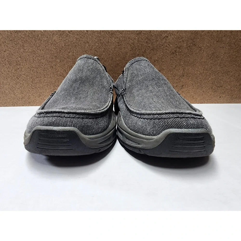 Skechers Cohagen Canvas Slip On Men memory foam Shoe Sz 13 in Black  16941S